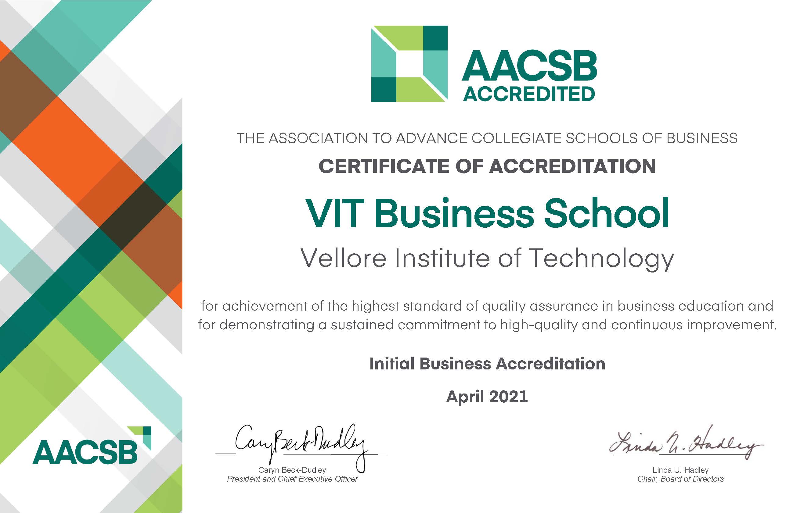 AACSB Certificates